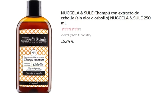 NUGGELA & SULÉ Champú con extracto de cebolla/COMPRAONLINEALCAMPO NUGGELA & SULÉ Champú con extracto de cebolla/COMPRAONLINEALCAMPO