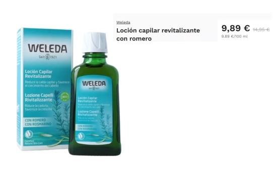 Loción capilar revitalizante con romero/ NATURITAS Loción capilar revitalizante con romero/ NATURITAS