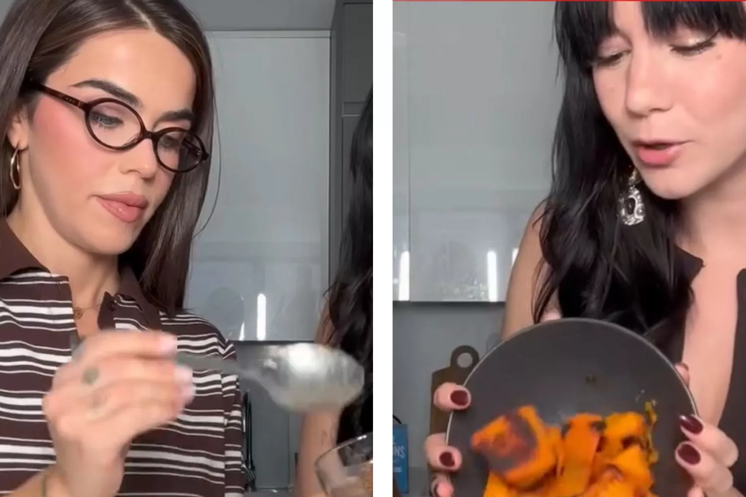 Violeta Mangriñán y la chef privada Boukie muestran su receta viral/ TIKTOK Violeta Mangriñán y la chef privada Boukie muestran su receta viral/ TIKTOK