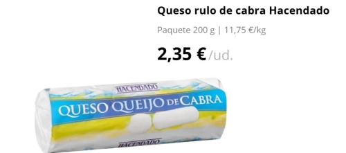 Queso de cabra/ MERCADONA Queso de cabra/ MERCADONA