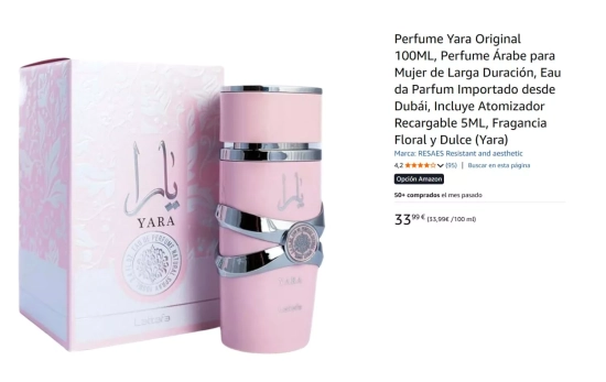 Yara (Lattafa)/ AMAZON Yara (Lattafa)/ AMAZON