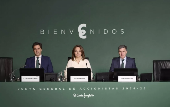 José Ramón de Hoces, Consejero Secretario de El Corte Inglés; Marta Álvarez, presidenta de El Corte Inglés y Gastón Bottazzini, consejero delegado de El Corte Inglés
