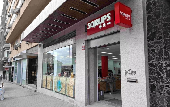 Fachada del nuevo supermercado Sqrups en Madrid / CEDIDA Fachada del nuevo supermercado Sqrups en Madrid / CEDIDA
