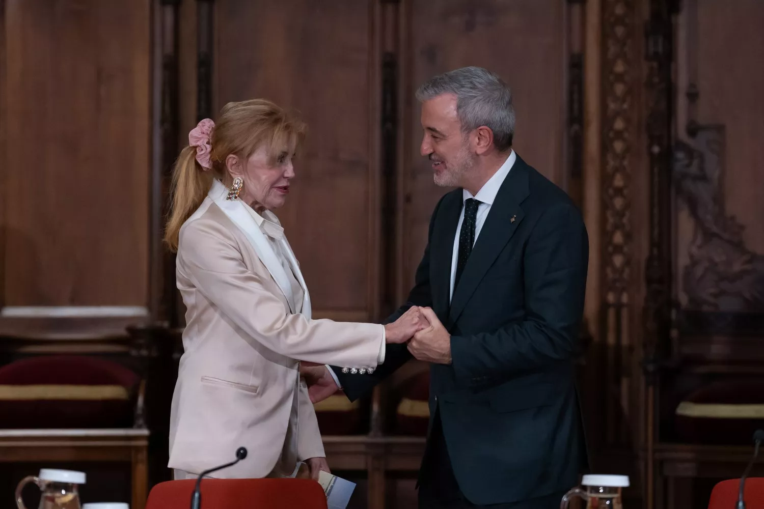 La baronesa Thyssen Bornemisza, Carmen Thyssen, y el alcalde de Barcelona, Jaume Collboni / David Zorrakino - EP La baronesa Thyssen Bornemisza, Carmen Thyssen, y el alcalde de Barcelona, Jaume Collboni / David Zorrakino - EP