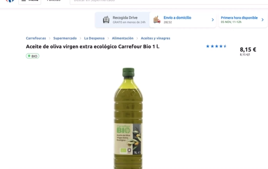 AOVE ecológico de Carrefour elegido por la IA / CARREFOUR
