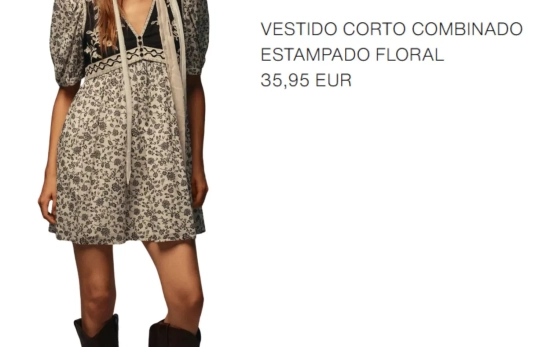 Vestido boho corto y floral/ ZARA Vestido boho corto y floral/ ZARA