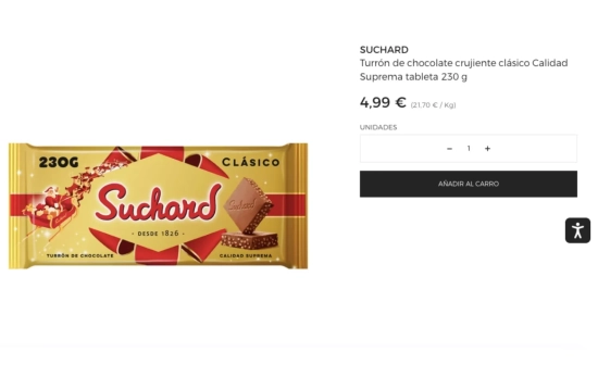 Una tableta de Suchard vendida en un supermercado a 4,99 euros   EL CORTE INGLÉS
