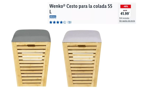 Wenko® Cesto para la colada 55 L/ LIDL