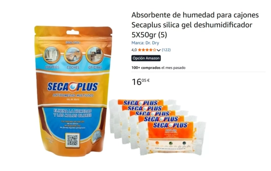 Absorbente de humedad para cajones Secaplus/ AMAZON