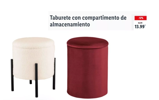 Taburetes acolchados/ LIDL