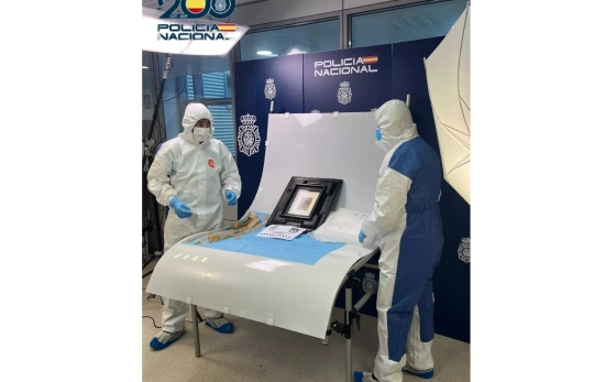 La Policía con la obra recuperada / POLICÍA NACIONAL