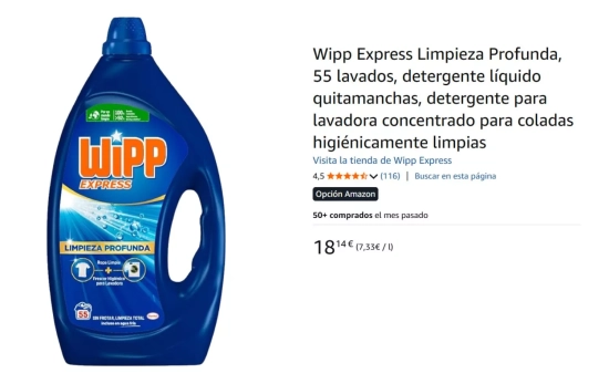 detergente para lavadora concentrado/ AMAZON detergente para lavadora concentrado/ AMAZON