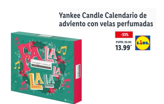 Calendario de adviento de velas de té/ LIDL Calendario de adviento de velas de té/ LIDL