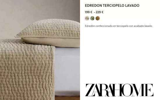 Edredón de terciopelo fácil lavado/ ZARA HOME