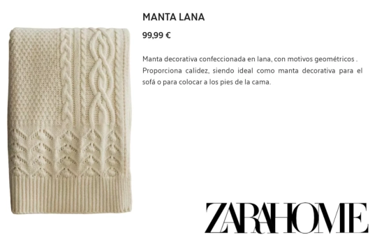 Manta Ponderada premium lana/ ZARA HOME