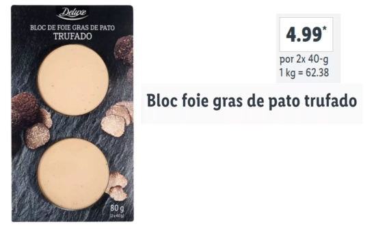Bloc de foie gras de pato trufado/ LIDL