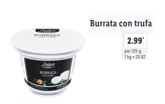 Burrata con trufa/ LIDL