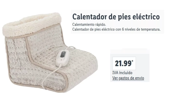 Calentador de pies eléctrico/ LIDL Calentador de pies eléctrico/ LIDL
