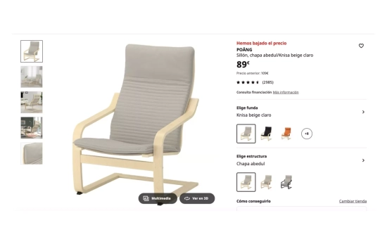 Sillón Poäng de Ikea / IKEA Sillón Poäng de Ikea / IKEA