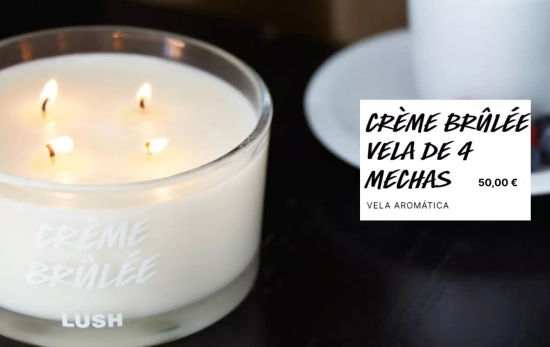 Crème Brûlée Vela de cuatro mechas/ LUSH