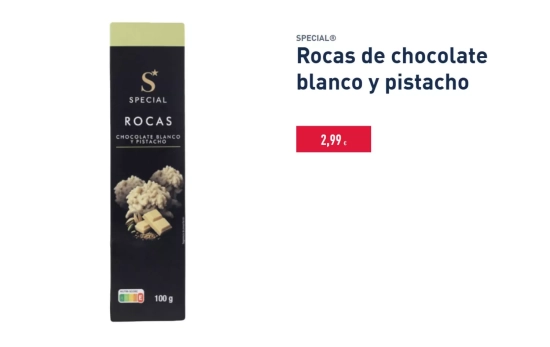 Rocas de chocolate con pistacho/ ALDI Rocas de chocolate con pistacho/ ALDI