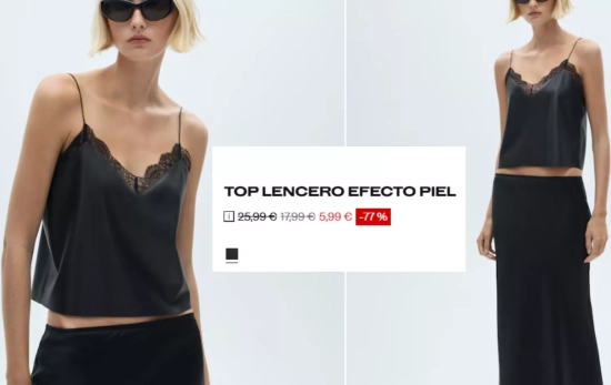 Top lencero/ MANGO OUTLET Top lencero/ MANGO OUTLET
