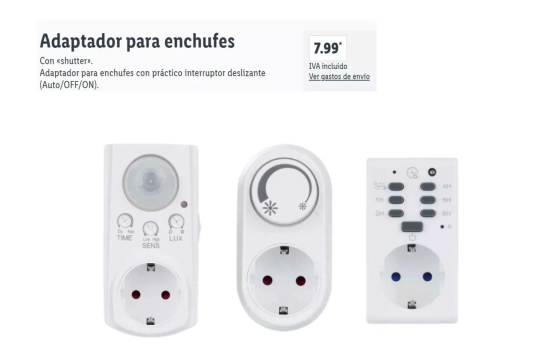 Adaptador para enchufes/ LIDL Adaptador para enchufes/ LIDL
