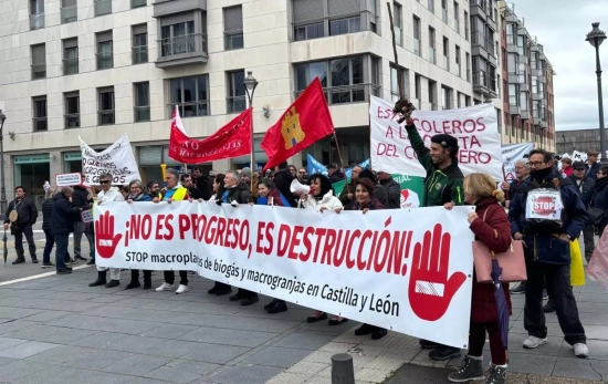 Manifestación de todas las provincias de Castilla y León para protestar contra las macrogranjas y la Manifestación de todas las provincias de Castilla y León para protestar contra las macrogranjas y la