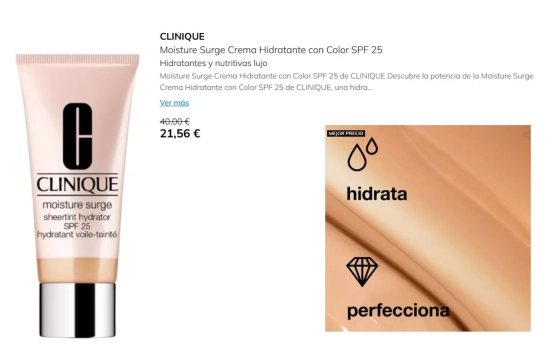 Moisture Surge Sheertint Hydrator de Clinique/PRIMOR Moisture Surge Sheertint Hydrator de Clinique/PRIMOR