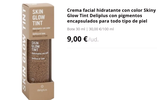 Crema facial hidratante con color Skiny Glow Tint / MERCADONA Crema facial hidratante con color Skiny Glow Tint / MERCADONA