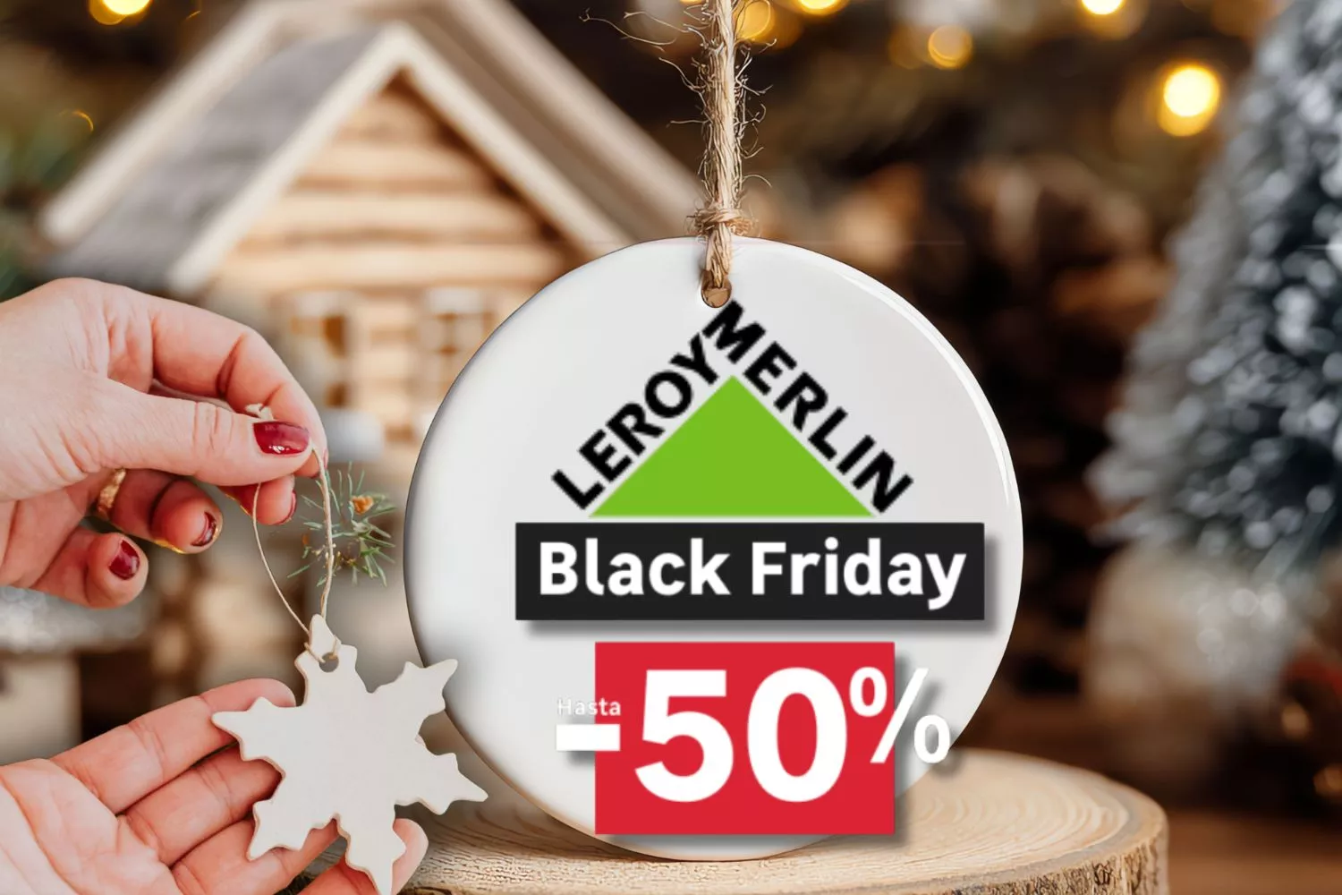 Adornos con descuentos espectaculares hasta el 26 de diciembre en Leroy Merlin / Montaje Consumidor Global