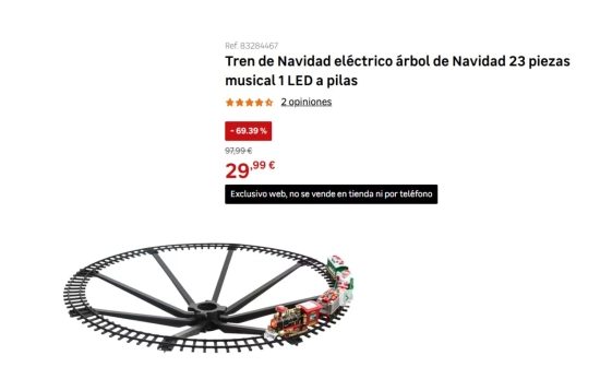 Tren de Navidad eléctrico/ LEROY MERLIN