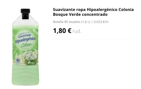 Suavizante concentrado/ MERCADONA Suavizante concentrado/ MERCADONA