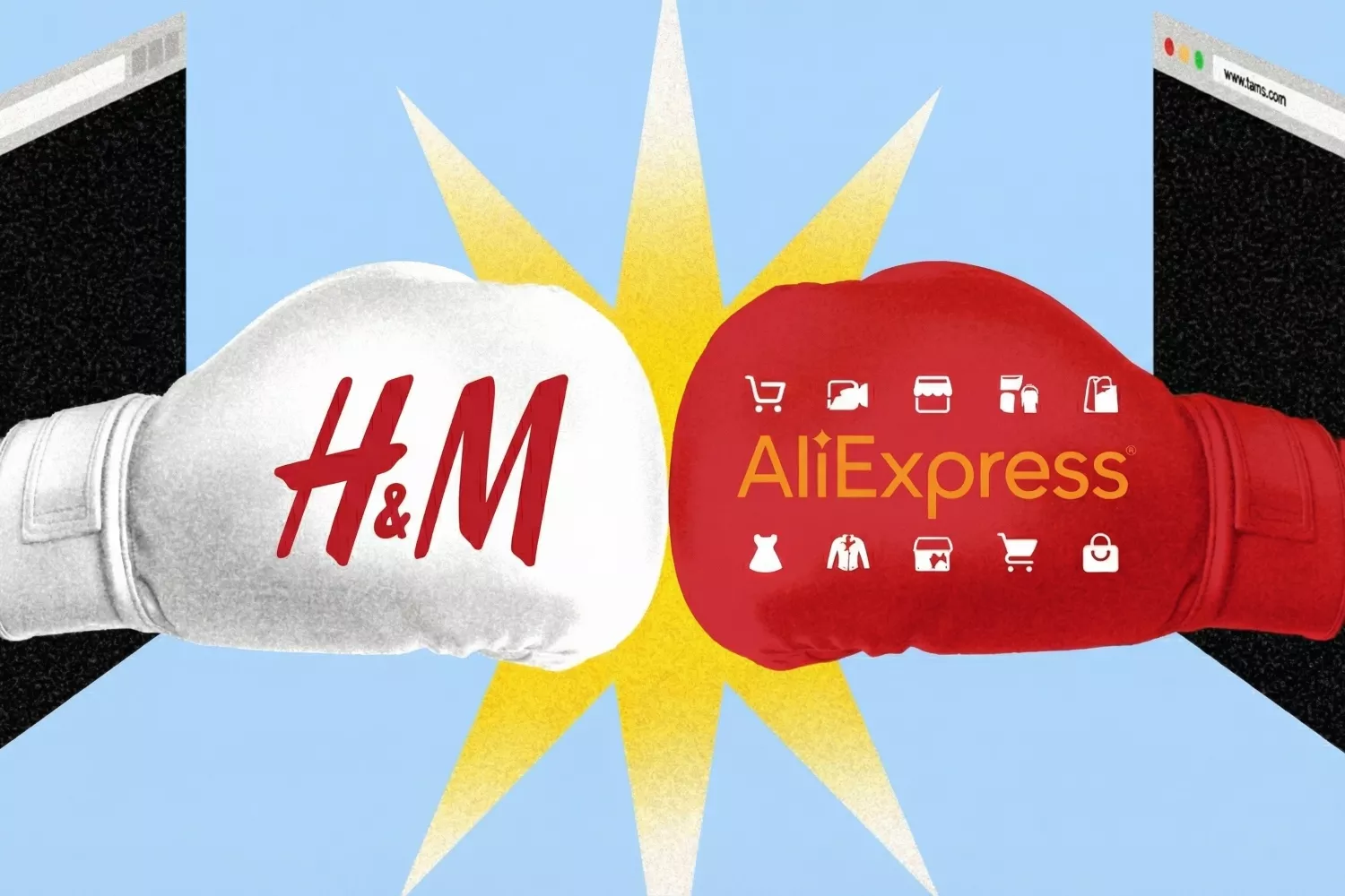Imagen con el logo de H&M y AliExpress / CONSUMIDOR GLOBAL - GEMINI