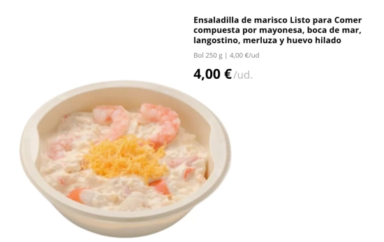 Ensaladilla de marisco e hilo de huevo/ MERCADONA