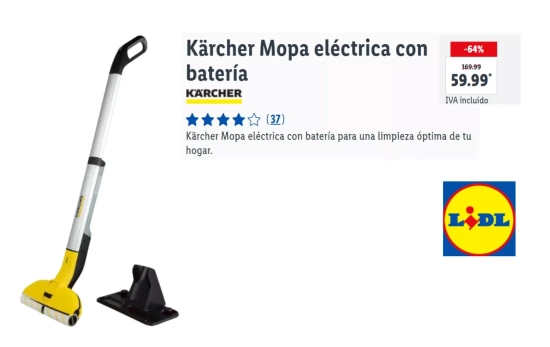 Kärcher Mopa eléctrica con batería/ LIDL