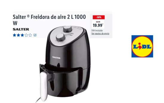 Freidora de aire 2 L 1000 W/ LIDL