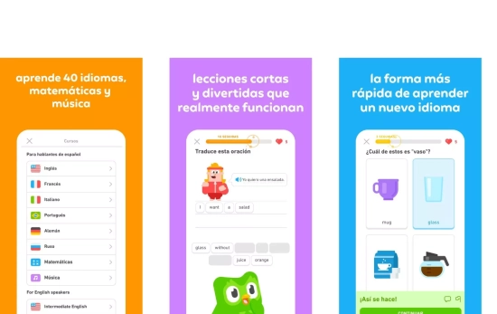 Imágenes promocionales de Duolingo en Google Play / CG
