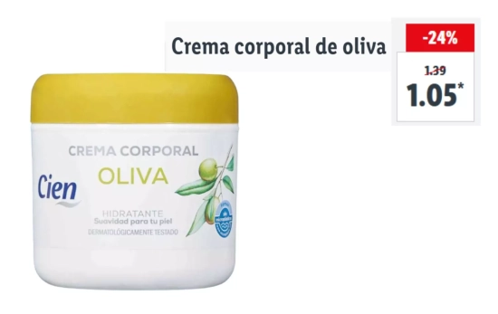 Crema corporal aceite de oliva/ LIDL