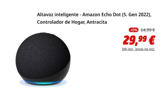 Altavoz inteligente - Amazon Echo Dot/ MediaMarkt