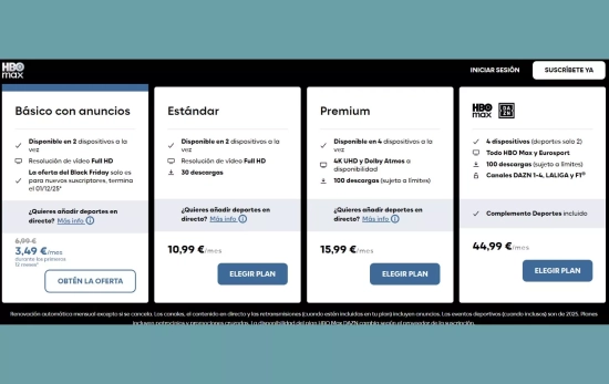 Los distintos planes de HBO Max / CG