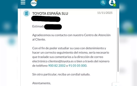 La reclamación de la afecta contra Toyota España   CEDIDA