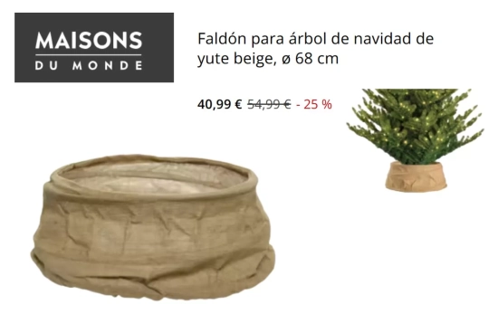 Faldón para el árbol/ MAISON DU MONDE Faldón para el árbol/ MAISON DU MONDE