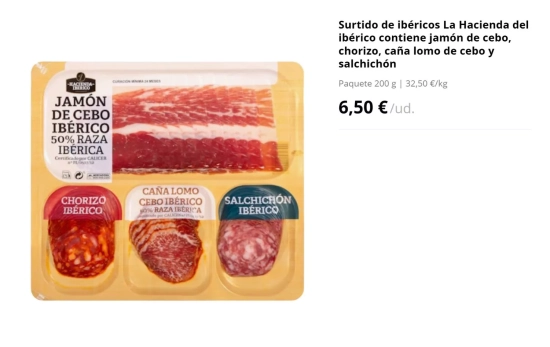 Surtido ibéricos/ MERCADONA Surtido ibéricos/ MERCADONA