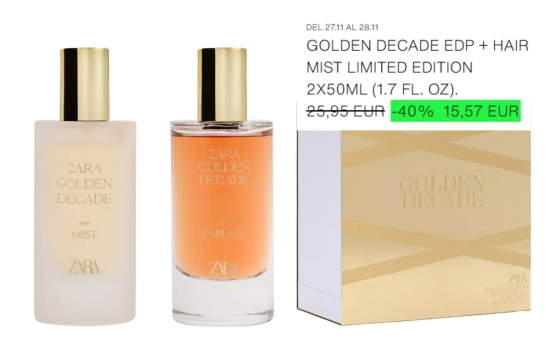 Golden Decade rebajada por el Black Friday/ ZARA