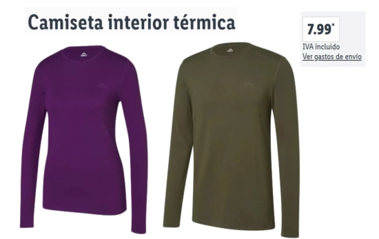 Camiseta interior térmica/ LIDL