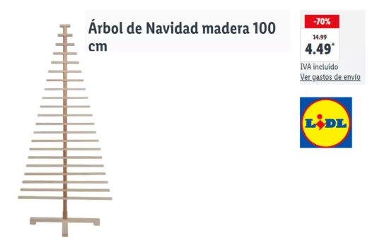 Árbol de Navidad madera/ LIDL