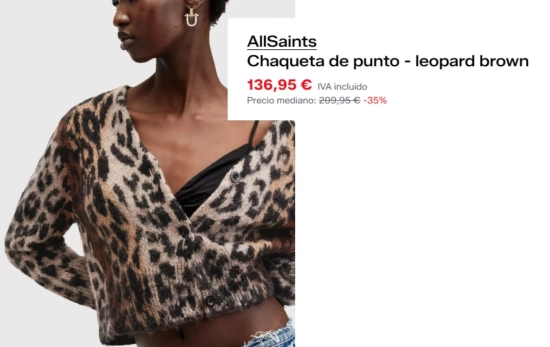Chaqueta de punto de leopardo/ ZALANDO