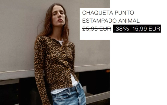 Chaqueta de punto rebajada/ ZARA