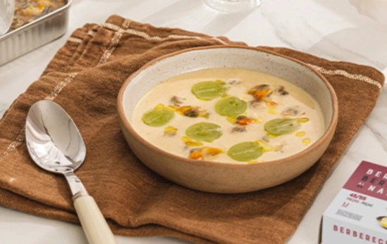 Berberechos sobre ajo blanco/ MERCADONA Berberechos sobre ajo blanco/ MERCADONA